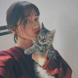  漂亮女生怀抱可爱小动物头像大全好想你但又不敢去打扰你