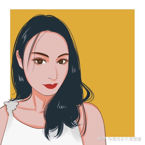  手绘头像女生头像