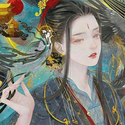  咸蛋女孩古风男女漫画头像