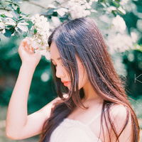  qq头像带花的女生头像图片