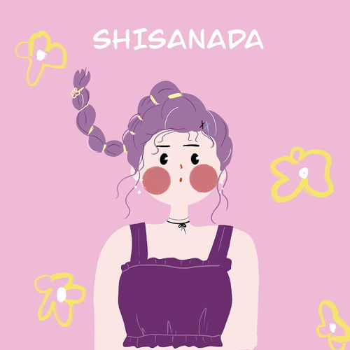  原创插画头像扎马尾的可爱女生