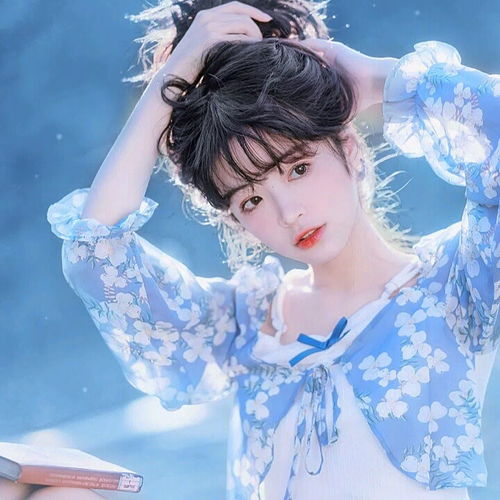  怦然心动的蓝色系女生头像