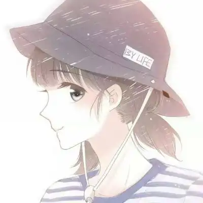  把想说的话藏在夏日的晚风里可爱卡通风格一男一女情侣qq头像