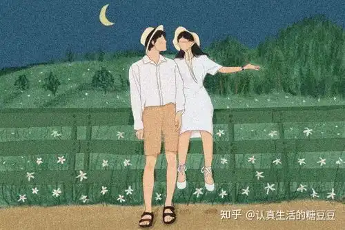  手绘情侣头像,文艺清新可爱风,总有一个是你的爱