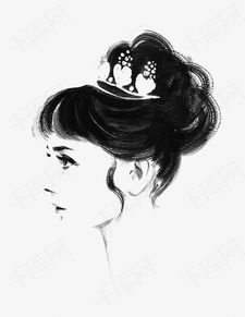  手绘古典女生素材图片免费下载高清卡通手绘png千库网图片编号7144860