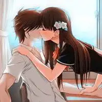  求动漫男的和女的接吻的头像,男的必须很帅,女的也必须很漂亮
