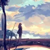 情侣头像背影一男一女动