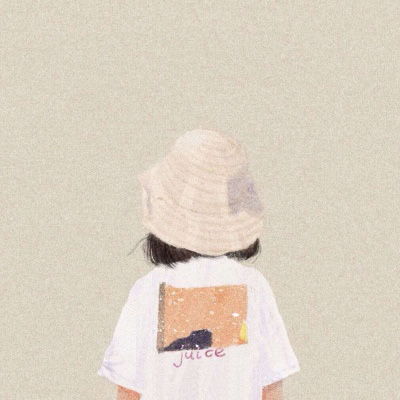  卡通背影头像唯美漂亮手绘画女生背影图片