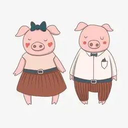 手绘情侣头像简单清新卡