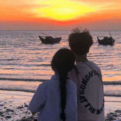 女生头像氛围感日落