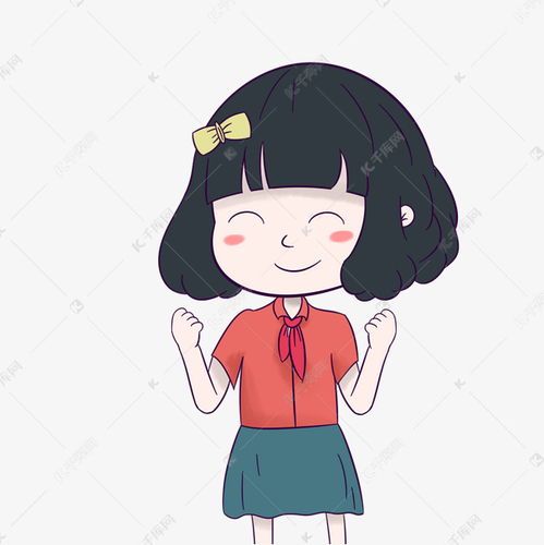  儿童节正能量的女孩手绘素材图片免费下载千库网