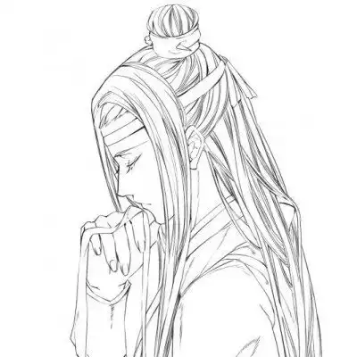  蓝忘机头像帅气高清魔道祖师蓝忘机图片