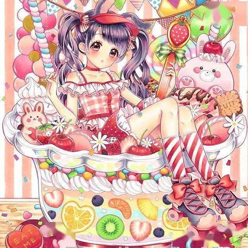  炒鸡可爱仙气的动漫人物女生马克笔插画线稿