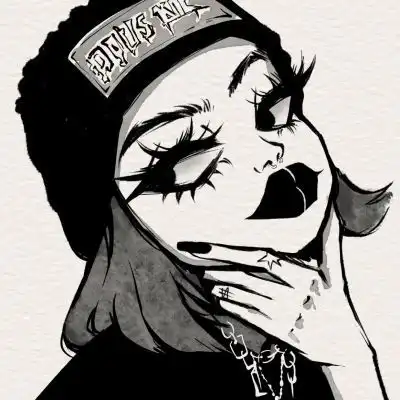  女生手绘头像