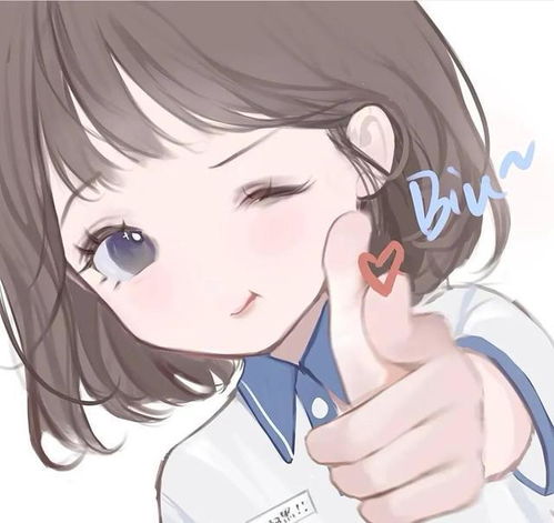  可爱短发女孩头像