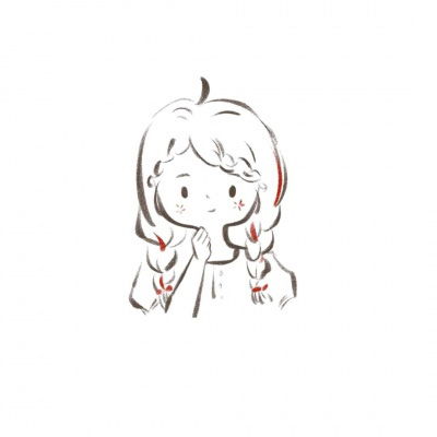  白底简约头像可爱小女生最火简约创意白底人物头像