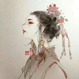  动漫头像女生古风红衣
