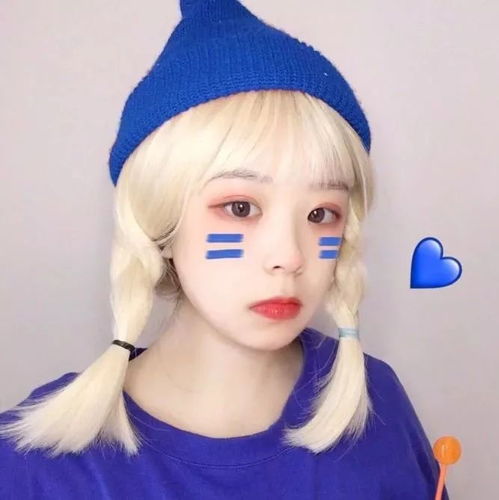  女生头像蓝色系女生头像