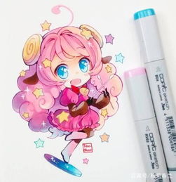  十二星座专属马克笔手绘,巨蟹座制服少女,双鱼座可爱值爆表