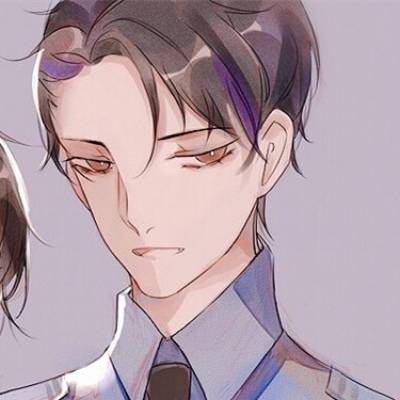  动漫帅气基友头像一对两张霸气高冷基友头像干净