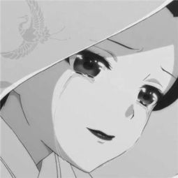 动漫女生头像高冷黑白