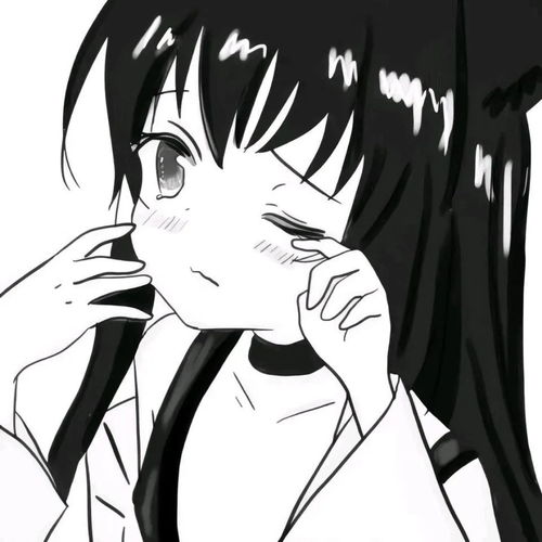  路还长温柔的事一定会发生黑白动漫女生头像漫画头像