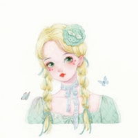  2021超仙清纯好看的女生水彩头像