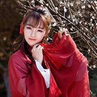 霸气女生头像红衣