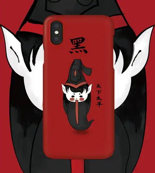  黑白无常原创情侣手机壳
