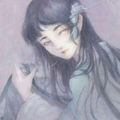  手绘唯美动漫头像女生一个人的一往情深