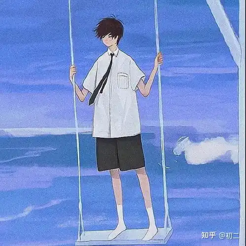  情侣头像超治愈的蓝色系情头