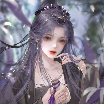  古风喝酒手绘神仙女生动漫头像图片,好看的头像图片古风