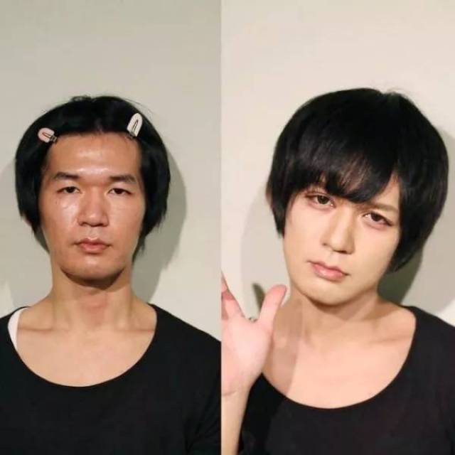  看完日本男生的化妆对比图,你会发现男生化起妆来,真的没女生什么事