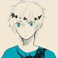  白色头发蓝色眼睛男生动漫求另一半或者原图