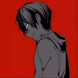  樱奈红色系动漫男生头像